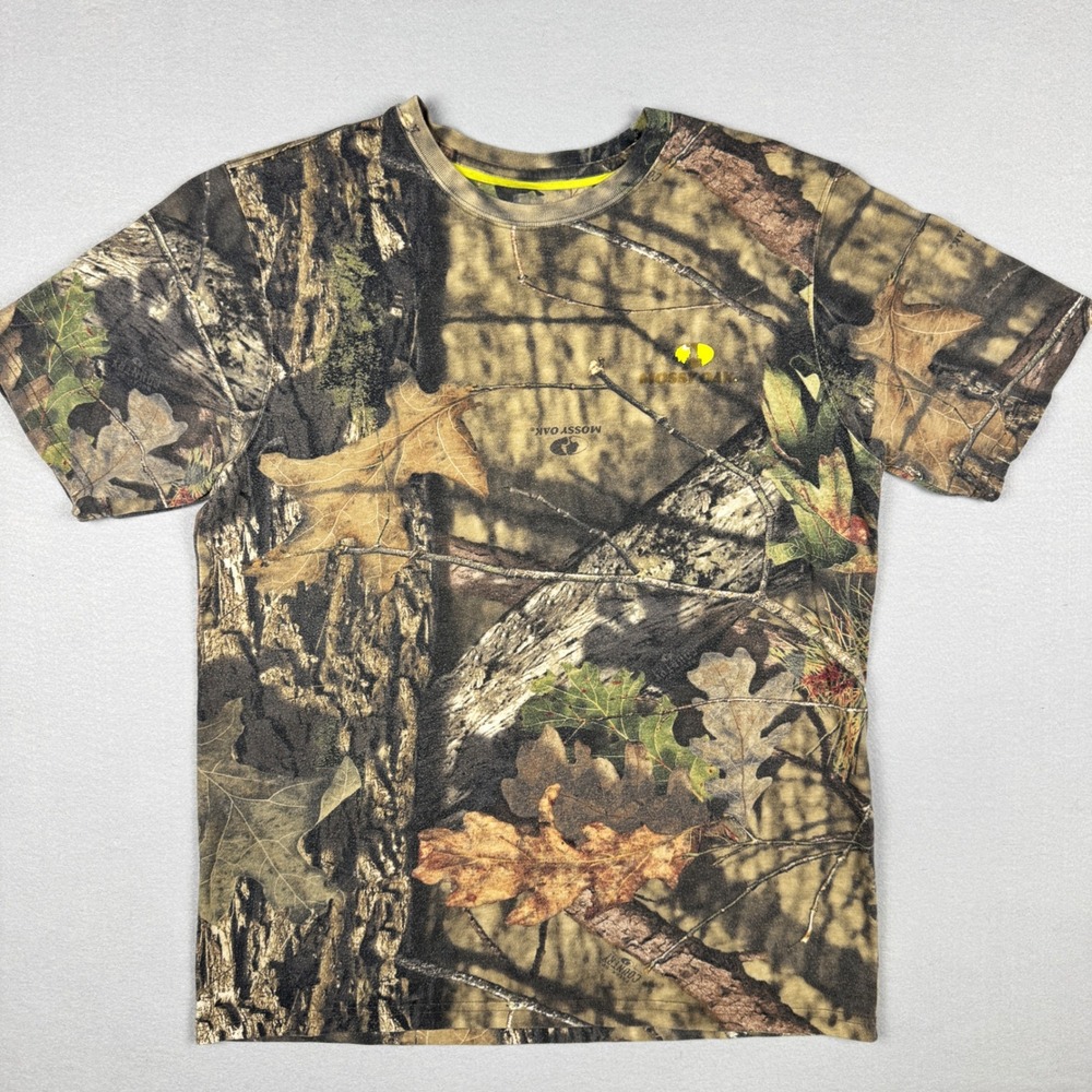 Mossy Oak Break-Up Country Camo T-Shirt Mens Medium Hunting Fishing Short Sleeve